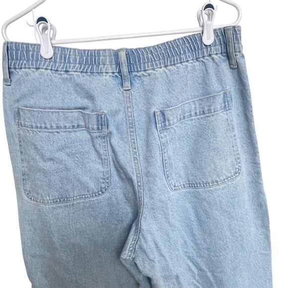 Madewell High Rise Tapered Blue Jeans Size Large Balloon Light Elastic Waist - Picture 8 of 11